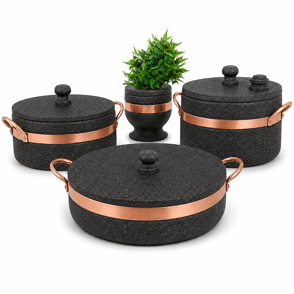 Conjunto de Panelas de Pedra – Cozinha Versátil
