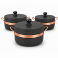 Conjunto: Panela 2L + Panela 3L + Panela de Pressão 4L + Brinde