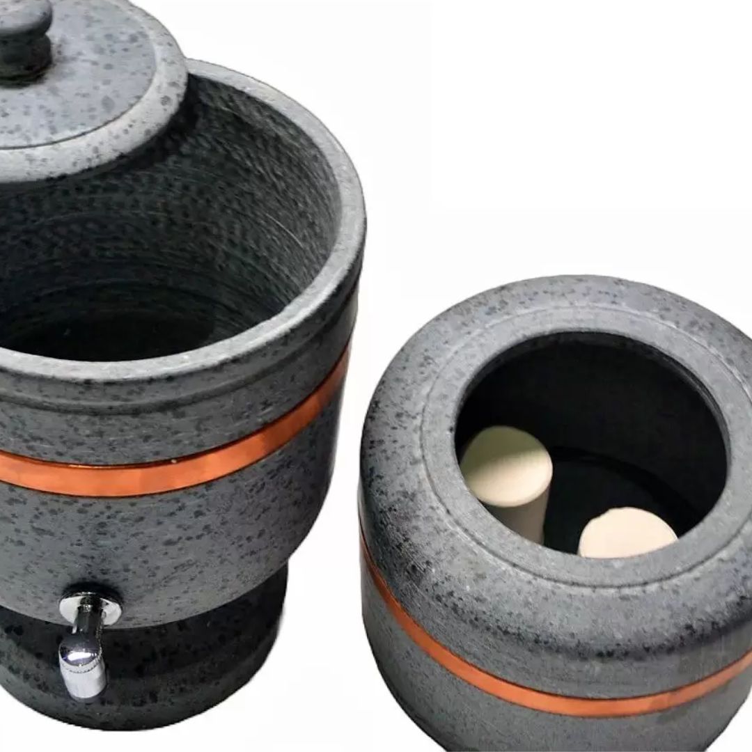 Filtro de Água de Pedra-Sabão de Luxo 10L com Cobre Puro