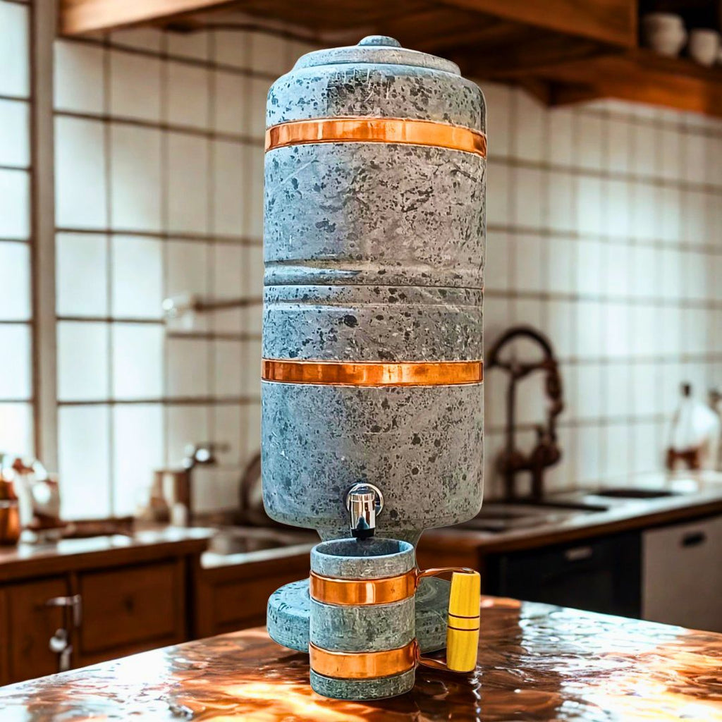 Filtro de Água de Pedra-Sabão de Luxo 10L com Cobre Puro