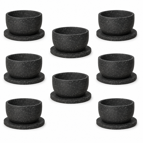 8 Tigelas de Pedra-Sabão 500 ML – Com Pires