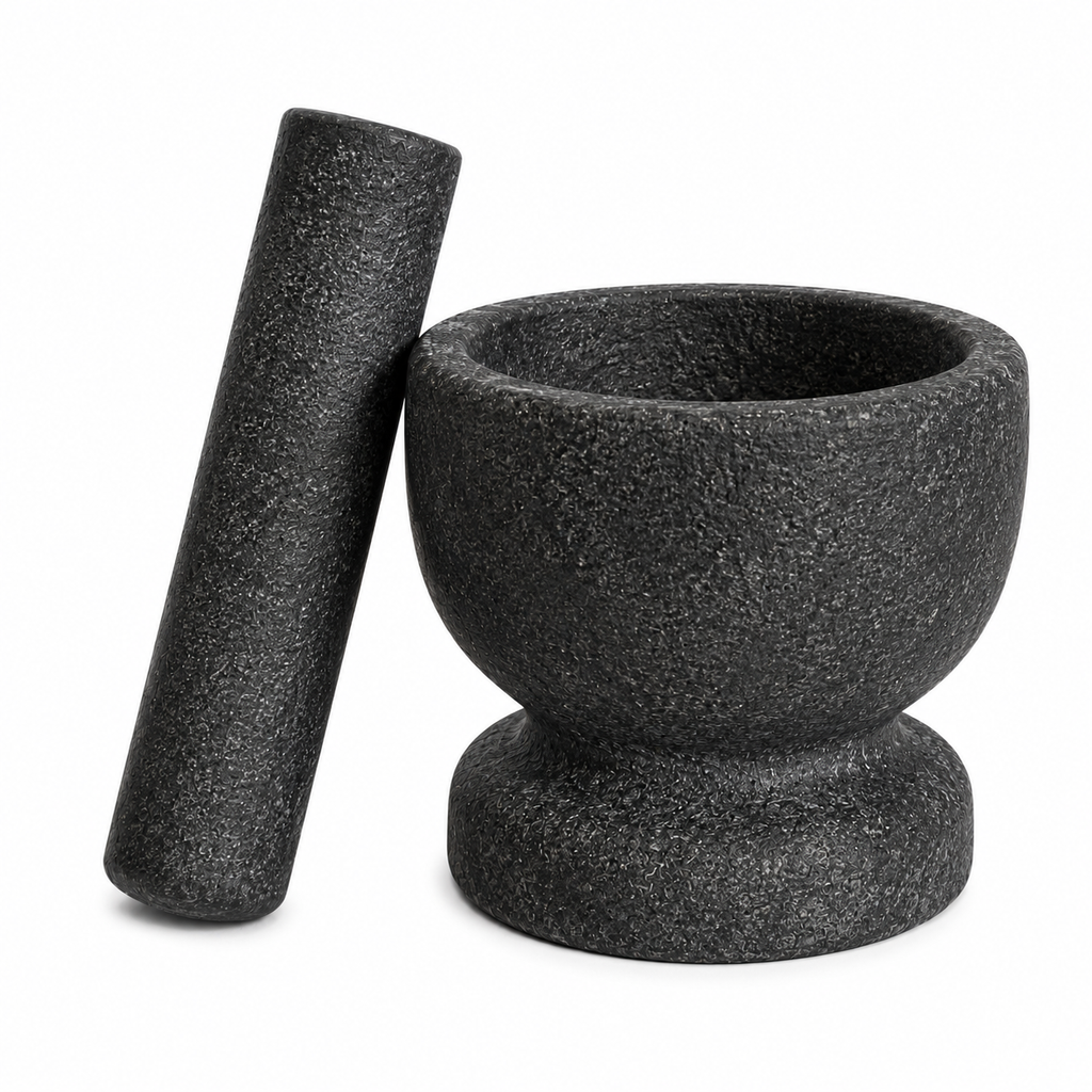 Conjunto Completo de Panelas de Pedra – 5 Peças + Pilão