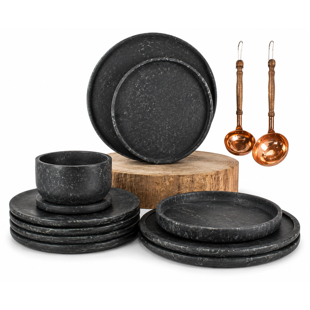 Conjunto de Jantar de Pedra-Sabão (8 lugares)