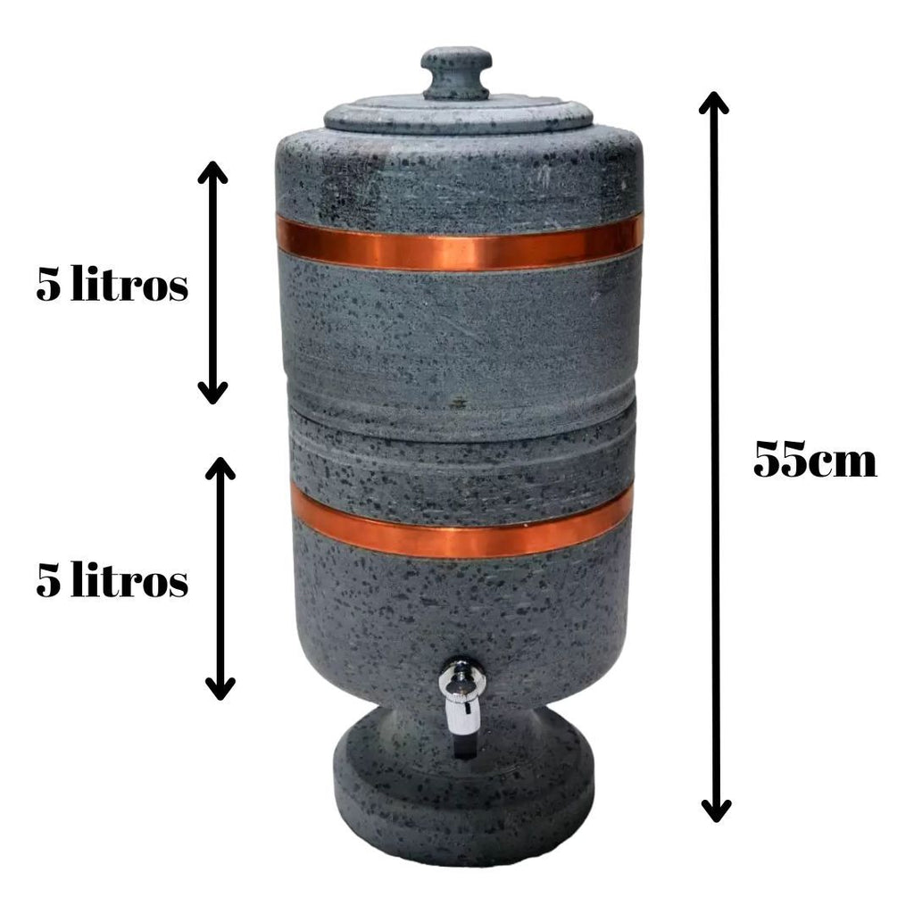 Filtro de Água de Pedra-Sabão de Luxo 10L com Cobre Puro